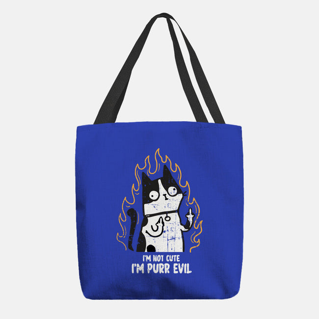 I'm Purr Evil-None-Basic Tote-Bag-turborat14