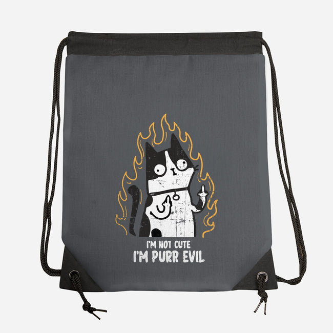 I'm Purr Evil-None-Drawstring-Bag-turborat14