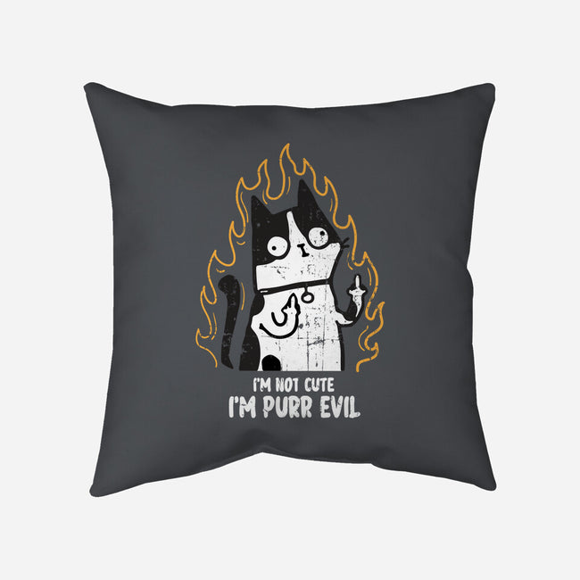 I'm Purr Evil-None-Removable Cover-Throw Pillow-turborat14