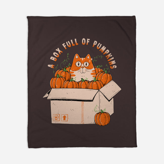 A Box Full Of Pumpkins-None-Fleece-Blanket-GODZILLARGE