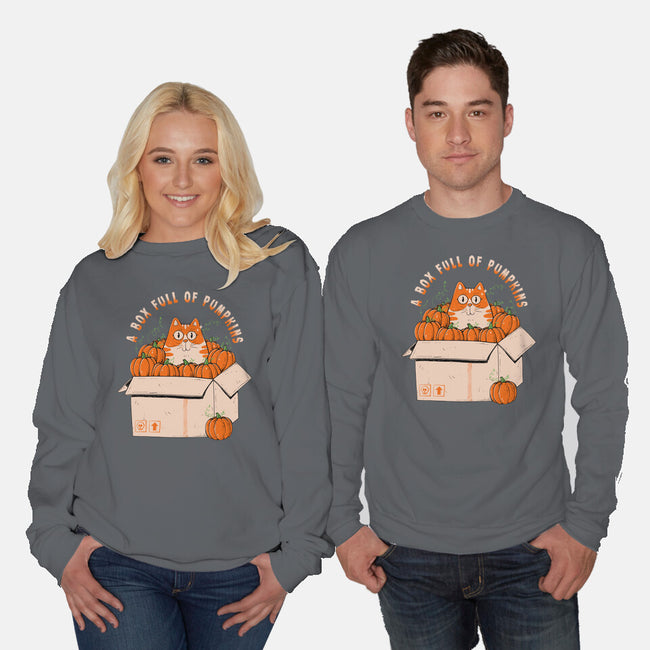 A Box Full Of Pumpkins-Unisex-Crew Neck-Sweatshirt-GODZILLARGE