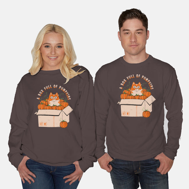 A Box Full Of Pumpkins-Unisex-Crew Neck-Sweatshirt-GODZILLARGE