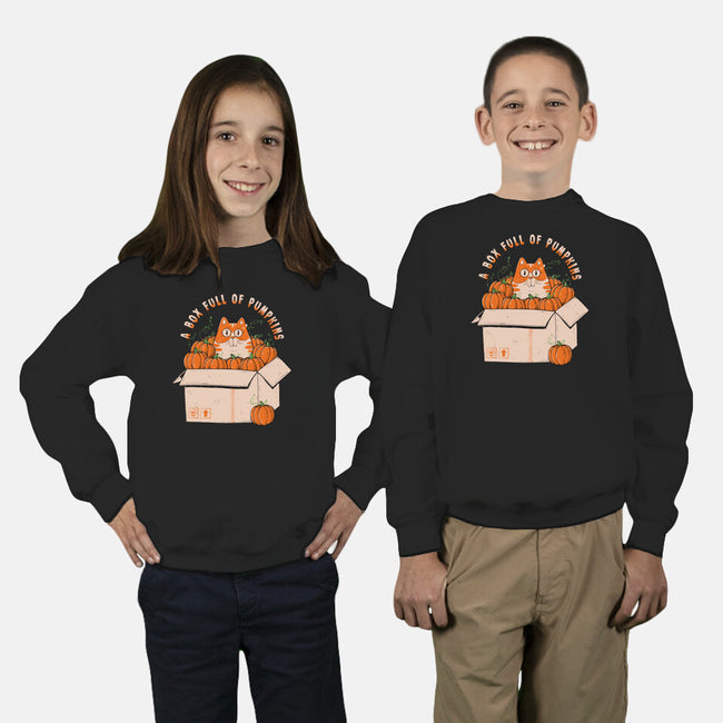 A Box Full Of Pumpkins-Youth-Crew Neck-Sweatshirt-GODZILLARGE