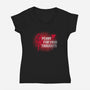 Penny For Your Thoughts-Womens-V-Neck-Tee-rocketman_art