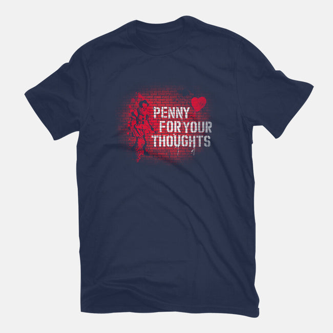 Penny For Your Thoughts-Womens-Basic-Tee-rocketman_art