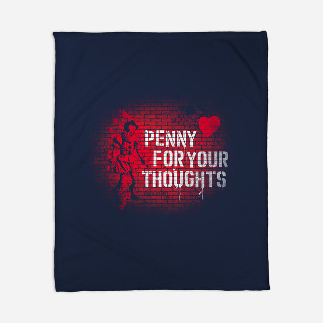 Penny For Your Thoughts-None-Fleece-Blanket-rocketman_art
