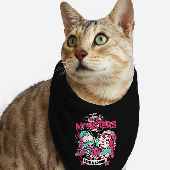 Support Your Local Zombie-Cat-Bandana-Pet Collar-estudiofitas