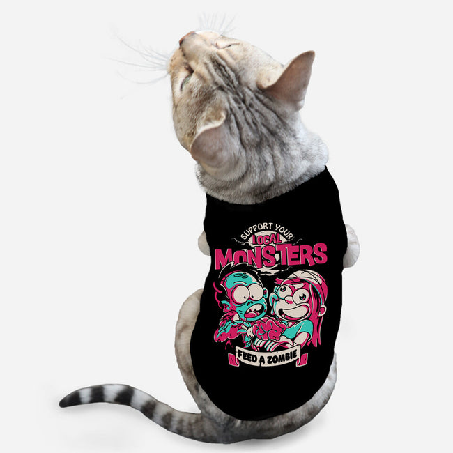 Support Your Local Zombie-Cat-Basic-Pet Tank-estudiofitas