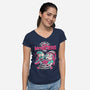 Support Your Local Zombie-Womens-V-Neck-Tee-estudiofitas