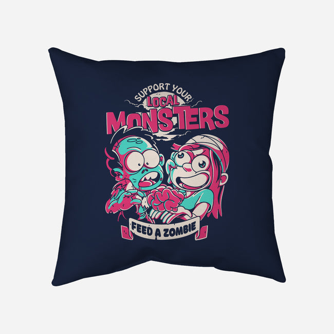 Support Your Local Zombie-None-Removable Cover-Throw Pillow-estudiofitas