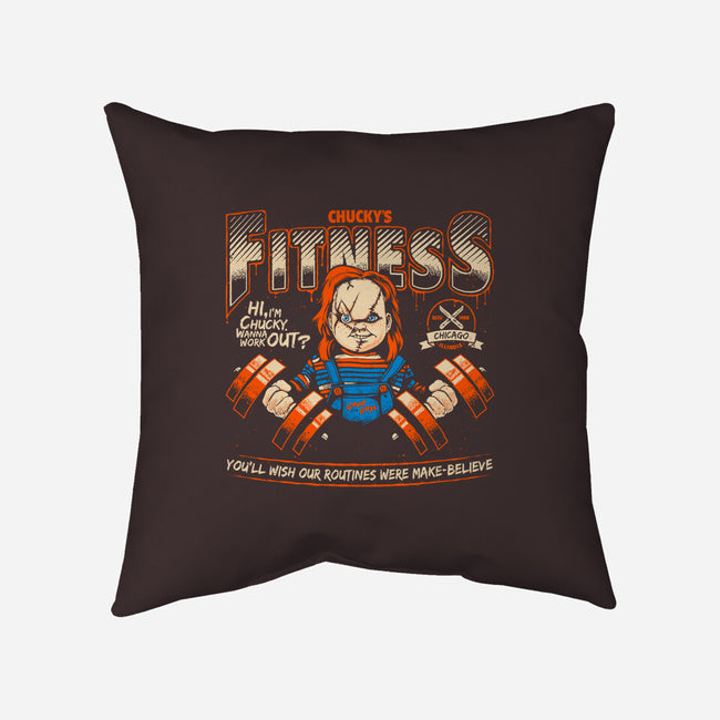 Chucky's Fitness-None-Removable Cover-Throw Pillow-teesgeex