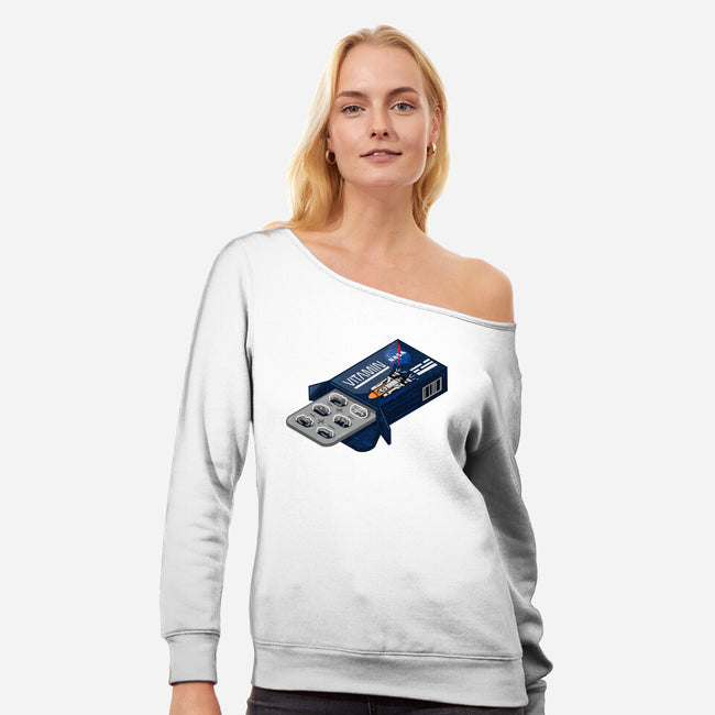 Vitamin NASA-Womens-Off Shoulder-Sweatshirt-By Berto