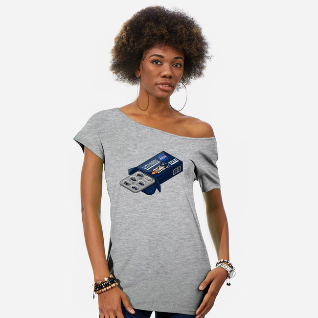 Vitamin NASA-Womens-Off Shoulder-Tee-By Berto