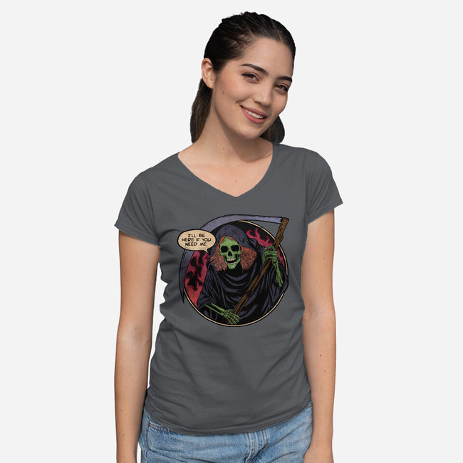 Deathly Friend-Womens-V-Neck-Tee-fanfreak1