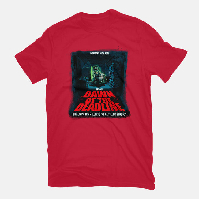 Dawn Of The Deadline-Unisex-Basic-Tee-Monsters with ADHD