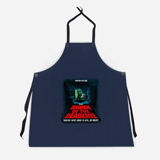 Dawn Of The Deadline-Unisex-Kitchen-Apron-Monsters with ADHD