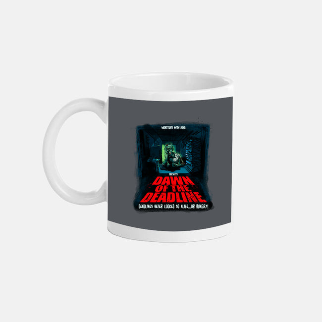 Dawn Of The Deadline-None-Mug-Drinkware-Monsters with ADHD