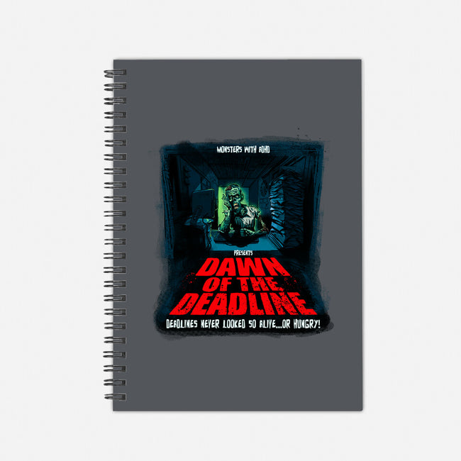 Dawn Of The Deadline-None-Dot Grid-Notebook-Monsters with ADHD