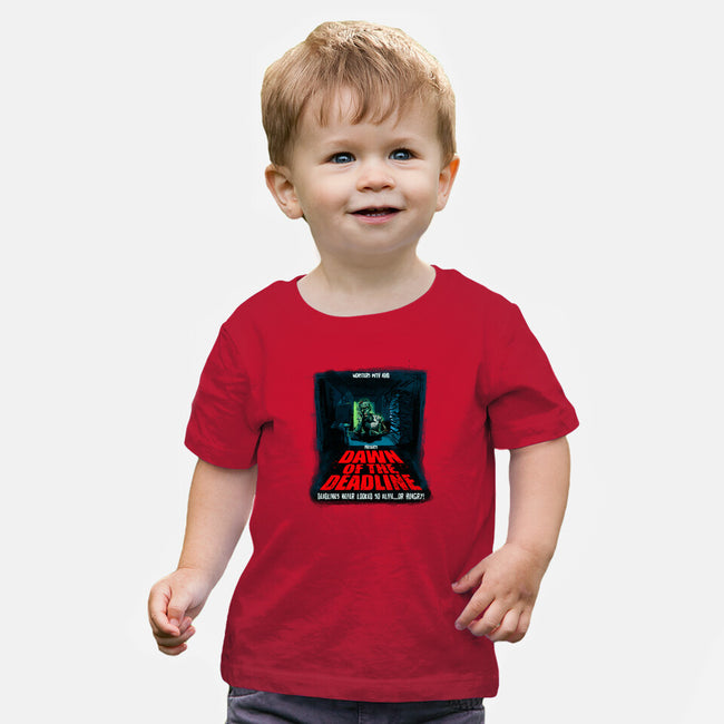 Dawn Of The Deadline-Baby-Basic-Tee-Monsters with ADHD