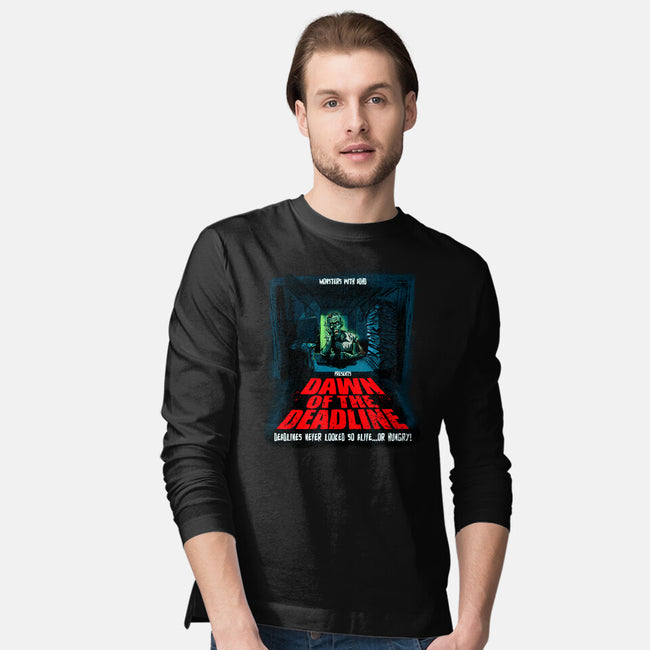 Dawn Of The Deadline-Mens-Long Sleeved-Tee-Monsters with ADHD