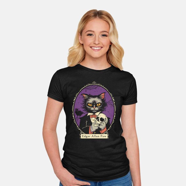 Edgar Allan Paw-Womens-Fitted-Tee-vp021