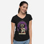 Edgar Allan Paw-Womens-V-Neck-Tee-vp021