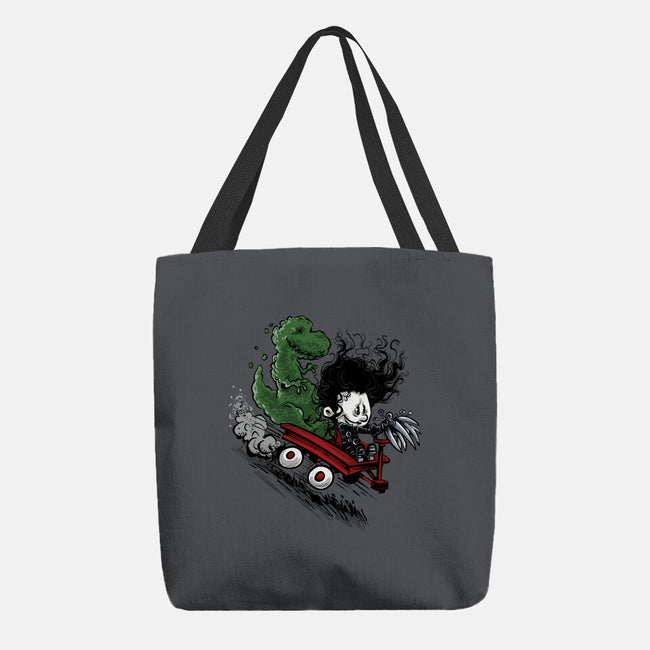 Edward And Dino-None-Basic Tote-Bag-zascanauta