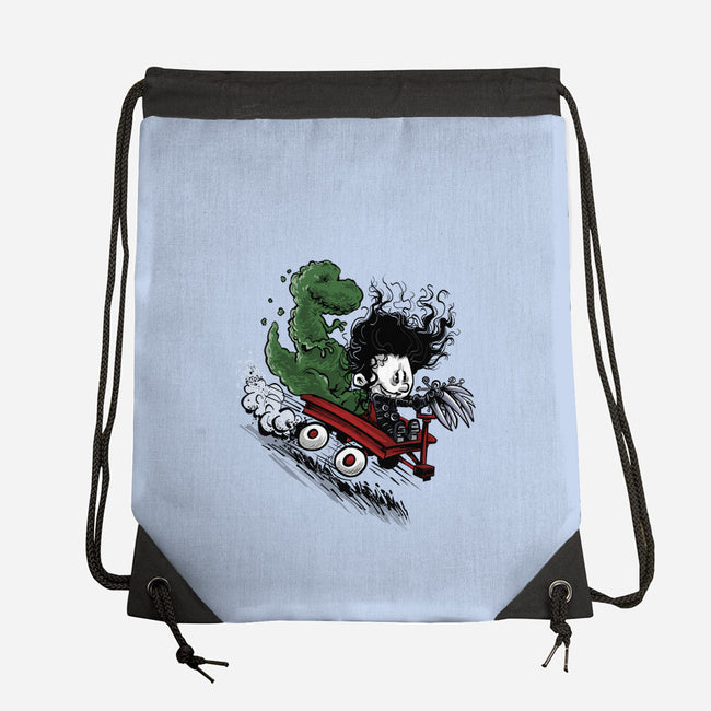 Edward And Dino-None-Drawstring-Bag-zascanauta