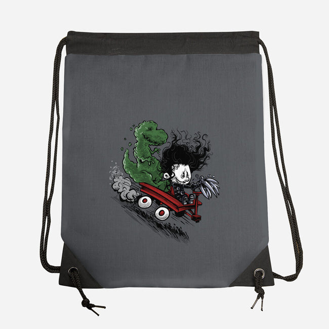 Edward And Dino-None-Drawstring-Bag-zascanauta