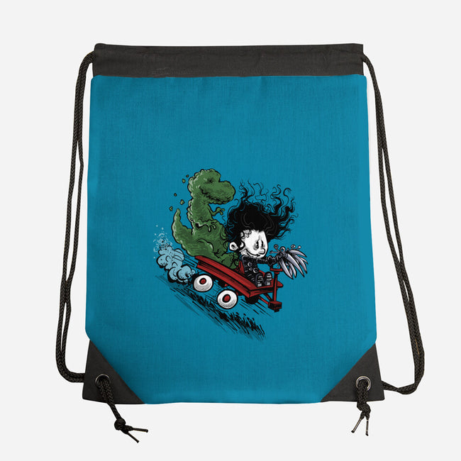 Edward And Dino-None-Drawstring-Bag-zascanauta