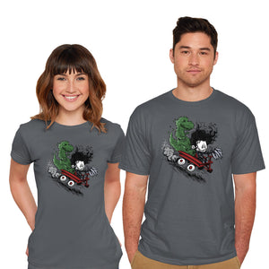 Edward And Dino-Mens-Basic-Tee-zascanauta