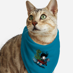 Edward And Dino-Cat-Bandana-Pet Collar-zascanauta