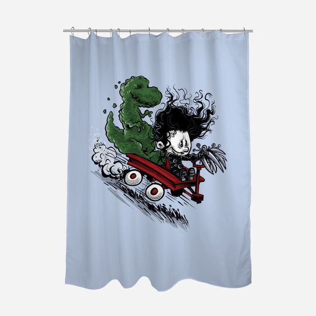 Edward And Dino-None-Polyester-Shower Curtain-zascanauta