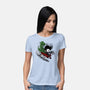 Edward And Dino-Womens-Basic-Tee-zascanauta