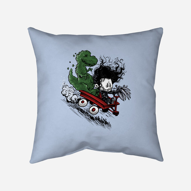 Edward And Dino-None-Non-Removable Cover w Insert-Throw Pillow-zascanauta