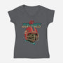 Go Zombies-Womens-V-Neck-Tee-Hafaell