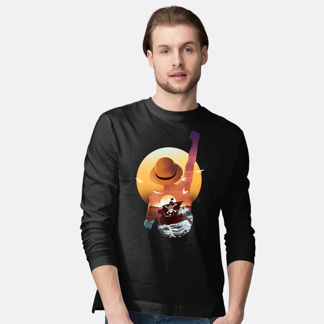 Praise The Sun King Pirate-Mens-Long Sleeved-Tee-dandingeroz