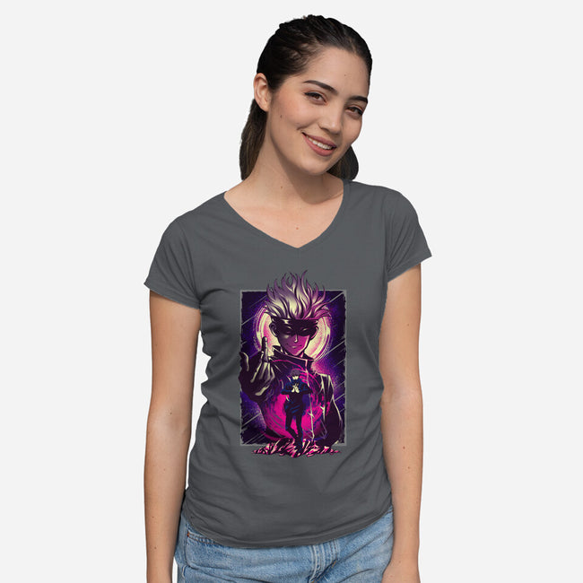 Special Grade Sorcerer-Womens-V-Neck-Tee-hypertwenty