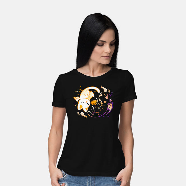 Spooky Kittens-Womens-Basic-Tee-Vallina84