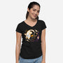 Spooky Kittens-Womens-V-Neck-Tee-Vallina84