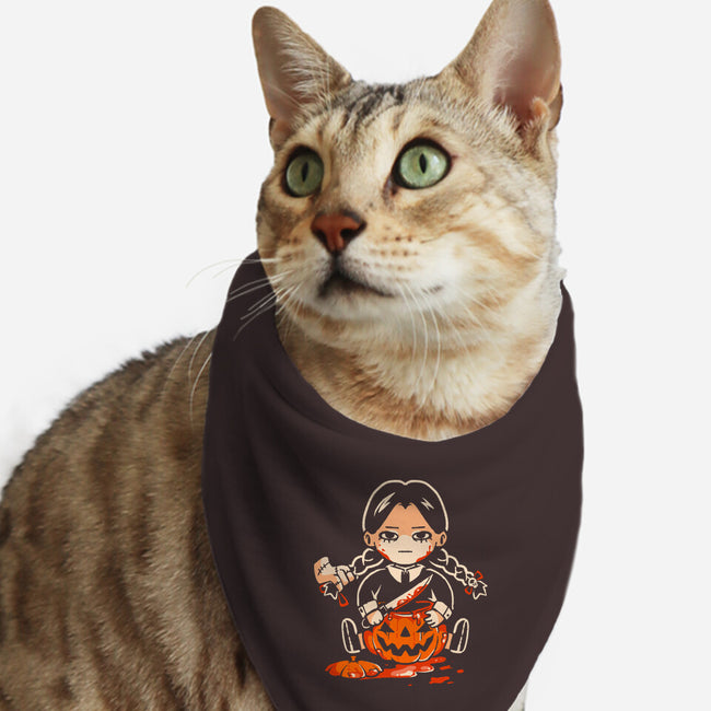 Pumpkin Death Trap-Cat-Bandana-Pet Collar-eduely