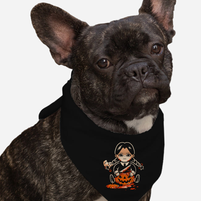 Pumpkin Death Trap-Dog-Bandana-Pet Collar-eduely