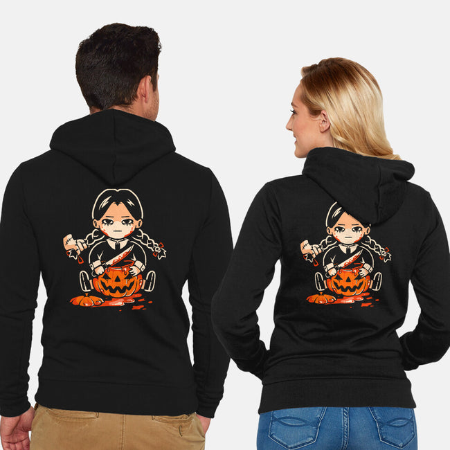 Pumpkin Death Trap-Unisex-Zip-Up-Sweatshirt-eduely