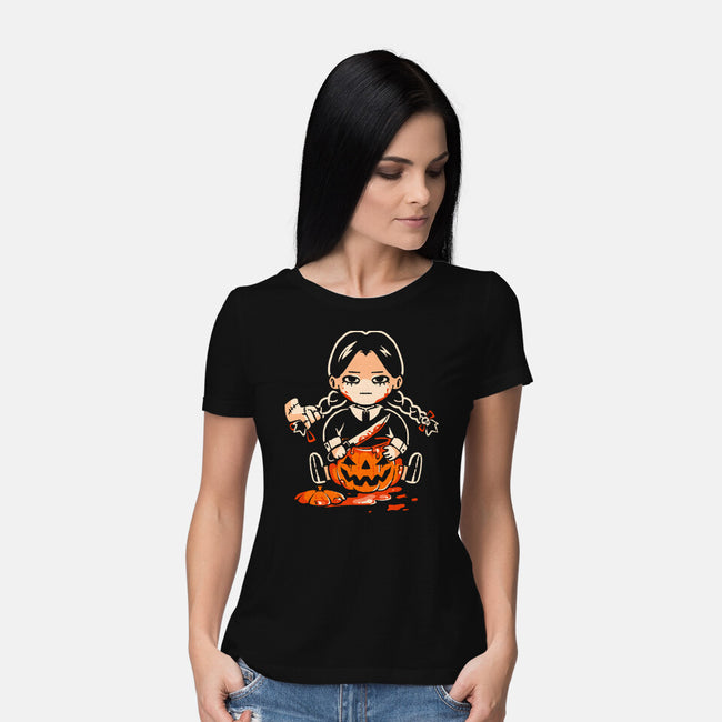 Pumpkin Death Trap-Womens-Basic-Tee-eduely