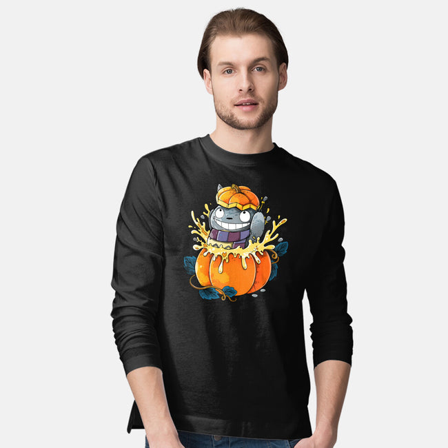 Neighbor Pumpkin-Mens-Long Sleeved-Tee-Vallina84