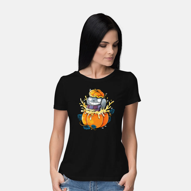 Neighbor Pumpkin-Womens-Basic-Tee-Vallina84