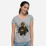 Edgar SteamPoe-Womens-V-Neck-Tee-Hafaell