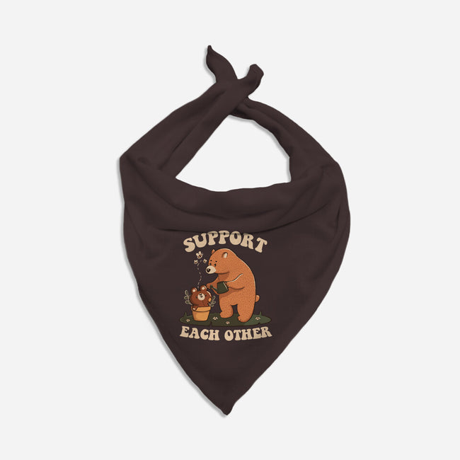 Support Each Other Lovely Bears-Dog-Bandana-Pet Collar-tobefonseca