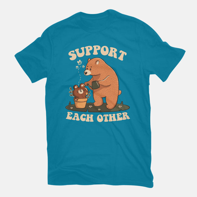 Support Each Other Lovely Bears-Mens-Heavyweight-Tee-tobefonseca