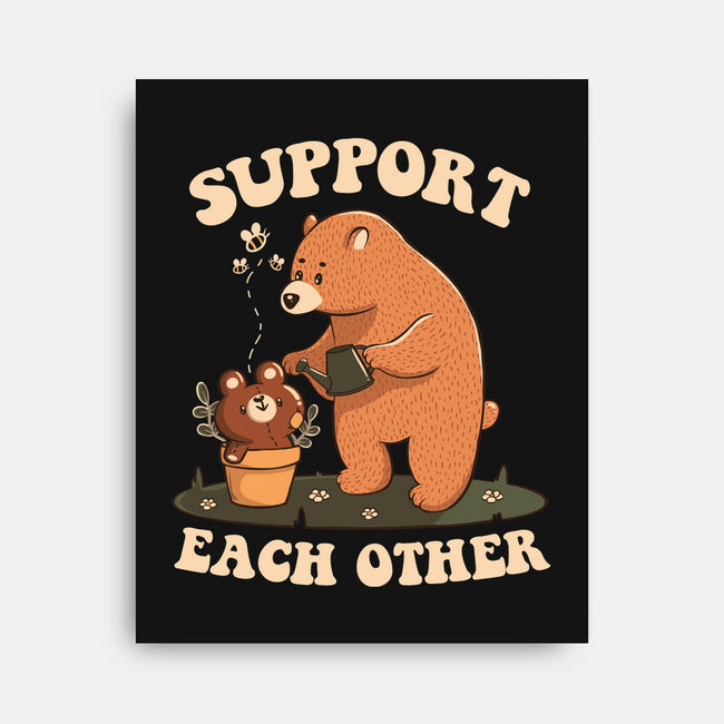 Support Each Other Lovely Bears-None-Stretched-Canvas-tobefonseca